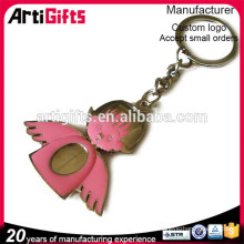 Silkscreen Printed Logo fashion designed angel baby keychain for promotion